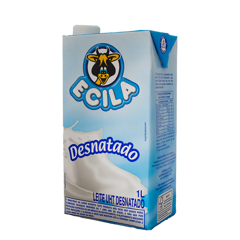 Leite UHT desnatado Ecila Leite UHT desnatado Ecila